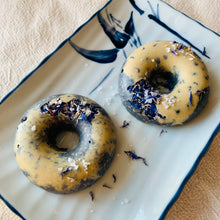 Load image into Gallery viewer, Full-Size Blueberry Lavender White Chocolate Dream Donuts