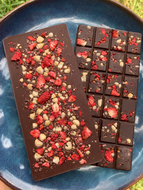Strawberry + Homegrown Macadamia Raw Chocolate Bar