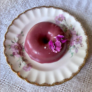 White Chocolate Dipped Peony + Thyme Donuts