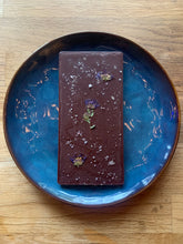 Load image into Gallery viewer, Purple Asters Raw Chocolate Bar
