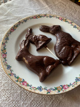Load image into Gallery viewer, Raw Chocolate Bunny Pops 3”x4” (0.75 oz.)
