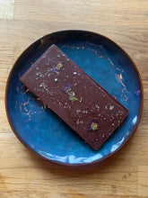 Load image into Gallery viewer, Purple Asters Raw Chocolate Bar

