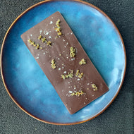 Candied Wild Thyme Raw Chocolate Bar
