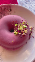 Load and play video in Gallery viewer, Pistachio Rosewater Cardamom Doughnuts *ships* (contains nuts)
