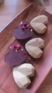 24K Monochrome Raspberry Astragalus Diamond Hearts