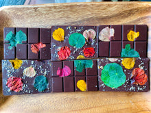 Load image into Gallery viewer, Nasturtium Elderflower Raw Chocolate Bar
