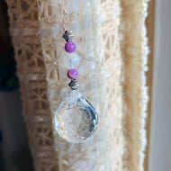 Lavender Jade & Clear Quartz Small Rainbow Light Catcher