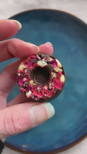 Load and play video in Gallery viewer, Strawberry Rose Raw Mini Tempered Chocolate Donuts
