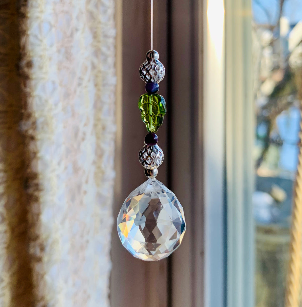 Peridot & Purple Chaorite Small Rainbow Light Catcher