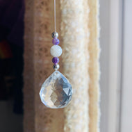 Purple Charoite & Moonstone Small Rainbow Light Catcher