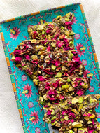 Cardamom Pistachio Rose Brittle