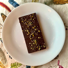 Load image into Gallery viewer, Chamomile + Lions Mane + Ginger + Astragalus Raw Chocolate Bar
