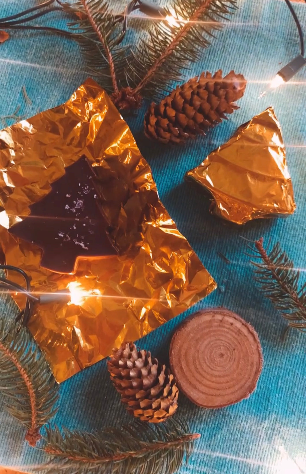 Chocolate Chaga Gingerbread Truffle Filled Trees